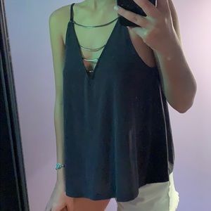 Charcoal Grey Deep V Tank